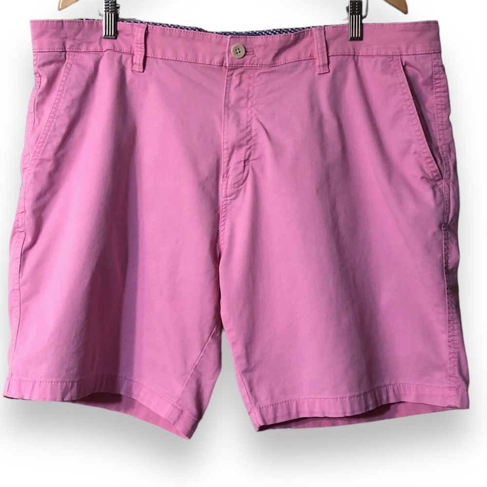 CHARLESTON THREADS Pink Flat Front Chino Shorts 9” Inseam